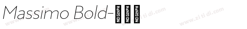 Massimo Bold字体转换